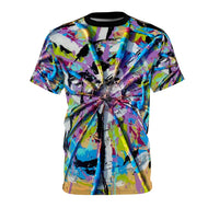 Vibrant Artistic Unisex Tee - Colorful Graphic Cut & Sew Shirt