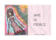 SHE IS FIERCE Greeting Card w/Env