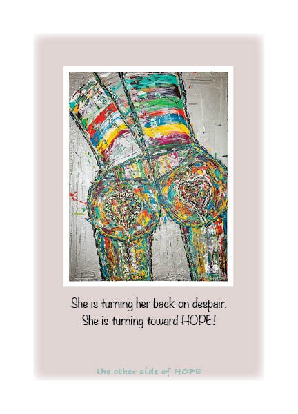 SHE IS TURNING TOWARD HOPE Greeting Card w/Env
