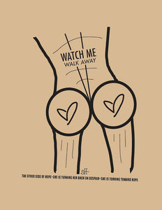 WATCH ME WALK AWAY Greeting Card w/Env (Kraft Paper)