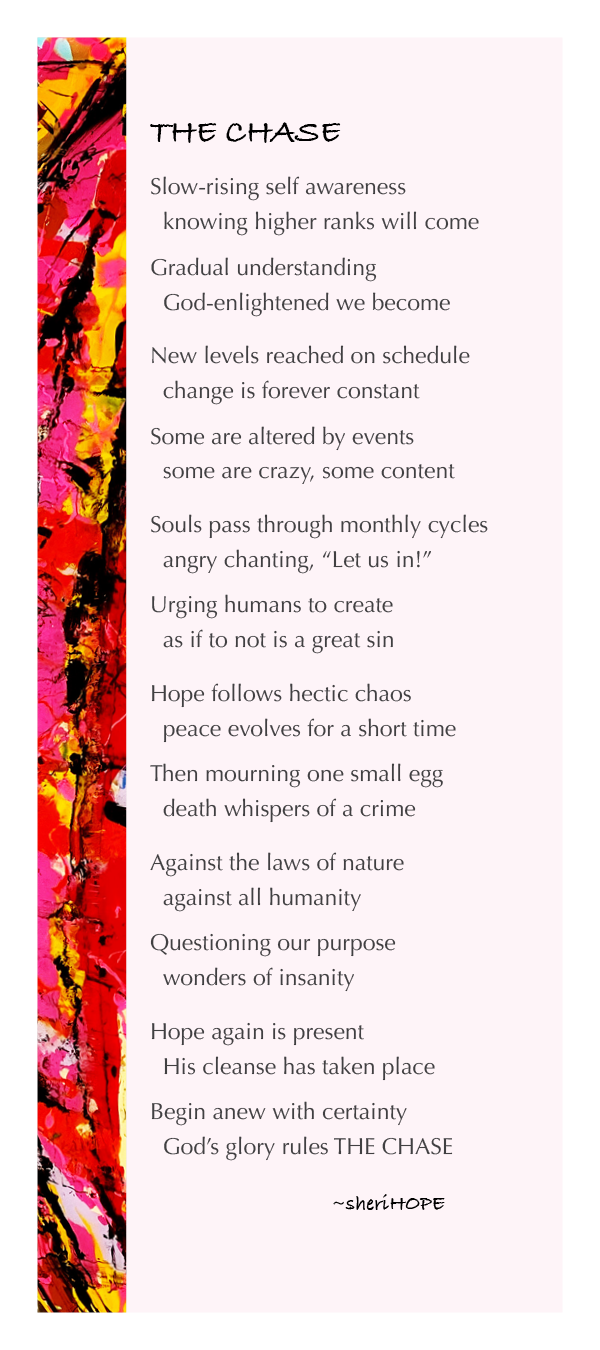 THE CHASE (POEM) GREETING CARD